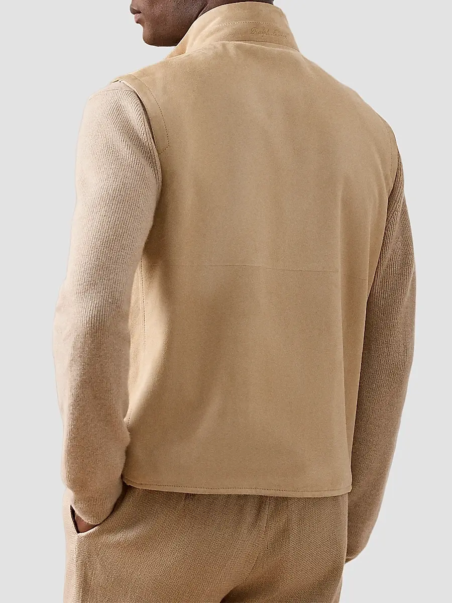 Ralph Lauren Purple Label Men's Classic Suede-Jamison Vest | Thumbnail 8 Ralph Lauren Purple Label Men's Classic Suede-Jamison Vest | Thumbnail 8