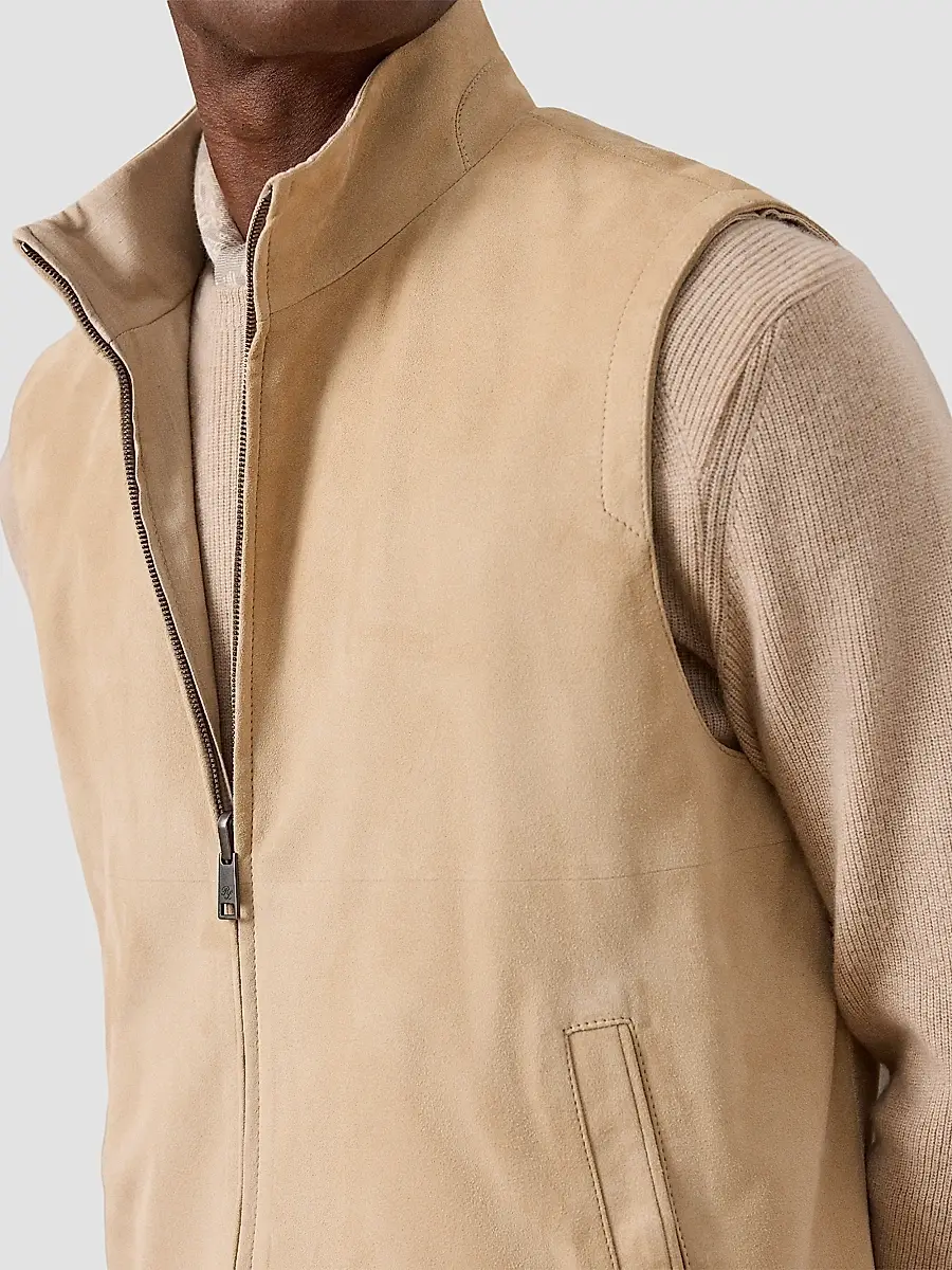 Ralph Lauren Purple Label Men's Classic Suede-Jamison Vest | Thumbnail 9 Ralph Lauren Purple Label Men's Classic Suede-Jamison Vest | Thumbnail 9
