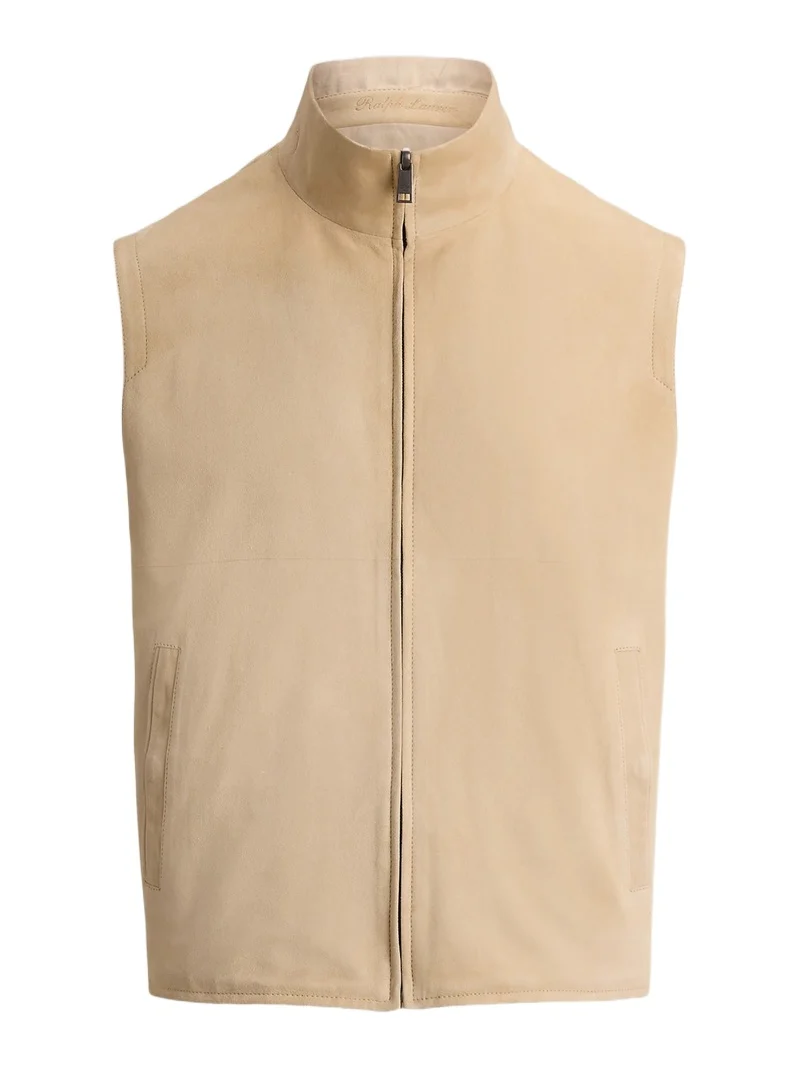 Ralph Lauren Purple Label Men's Classic Suede-Jamison Vest
