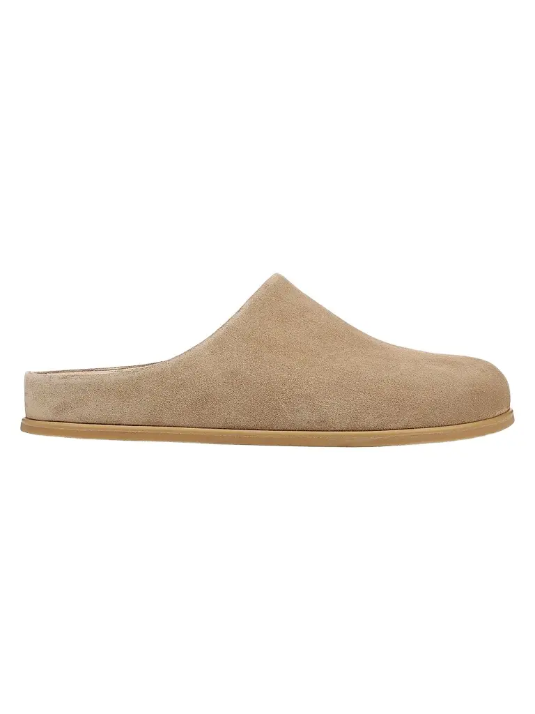 Vince Men's Leo Suede Mules - New Camel - Size 13 | Image 1 Vince Men's Leo Suede Mules - New Camel - Size 13 | Image 1