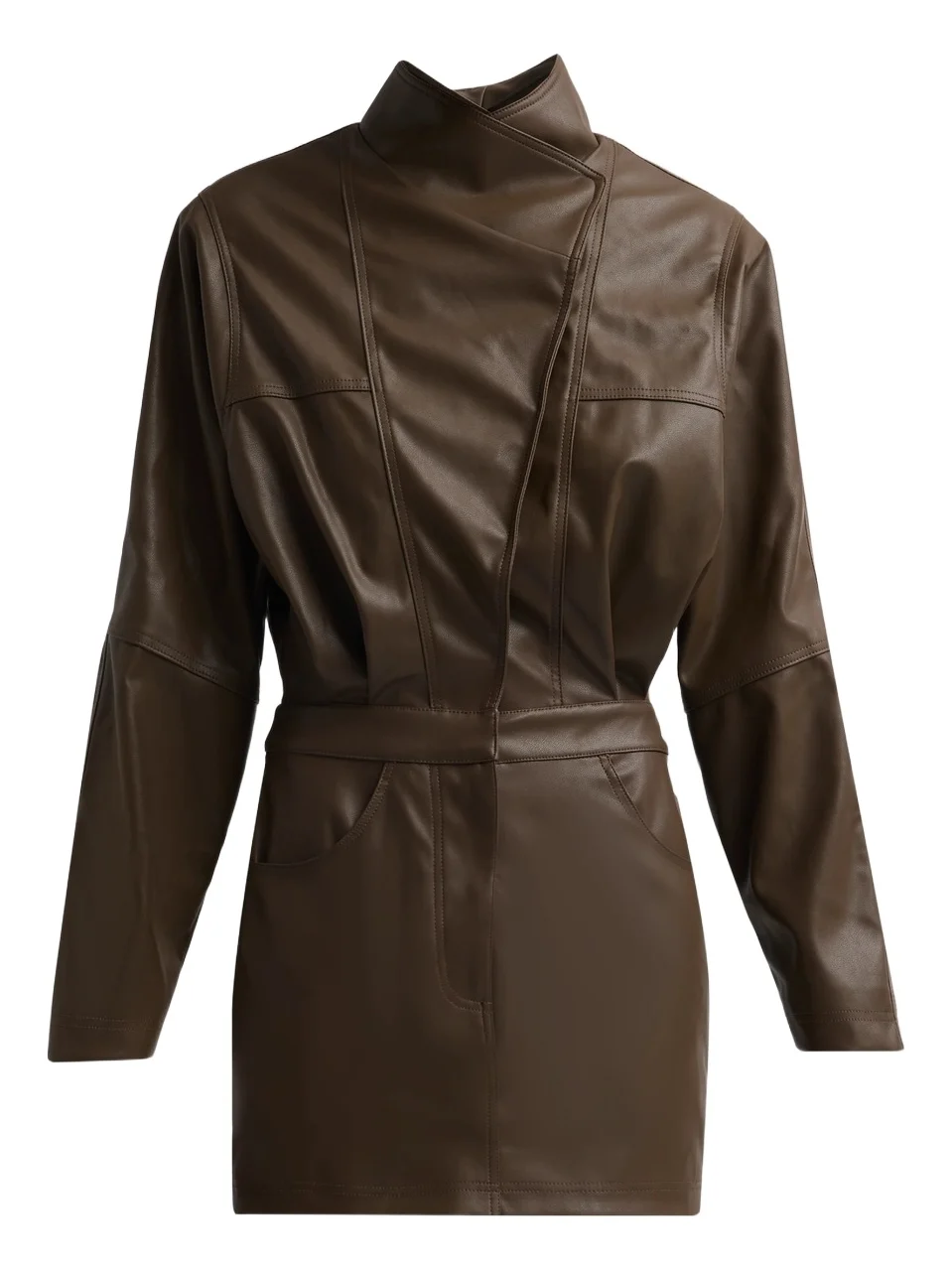 Ronny Kobo Women's Maddix Faux Leather Mini Dress