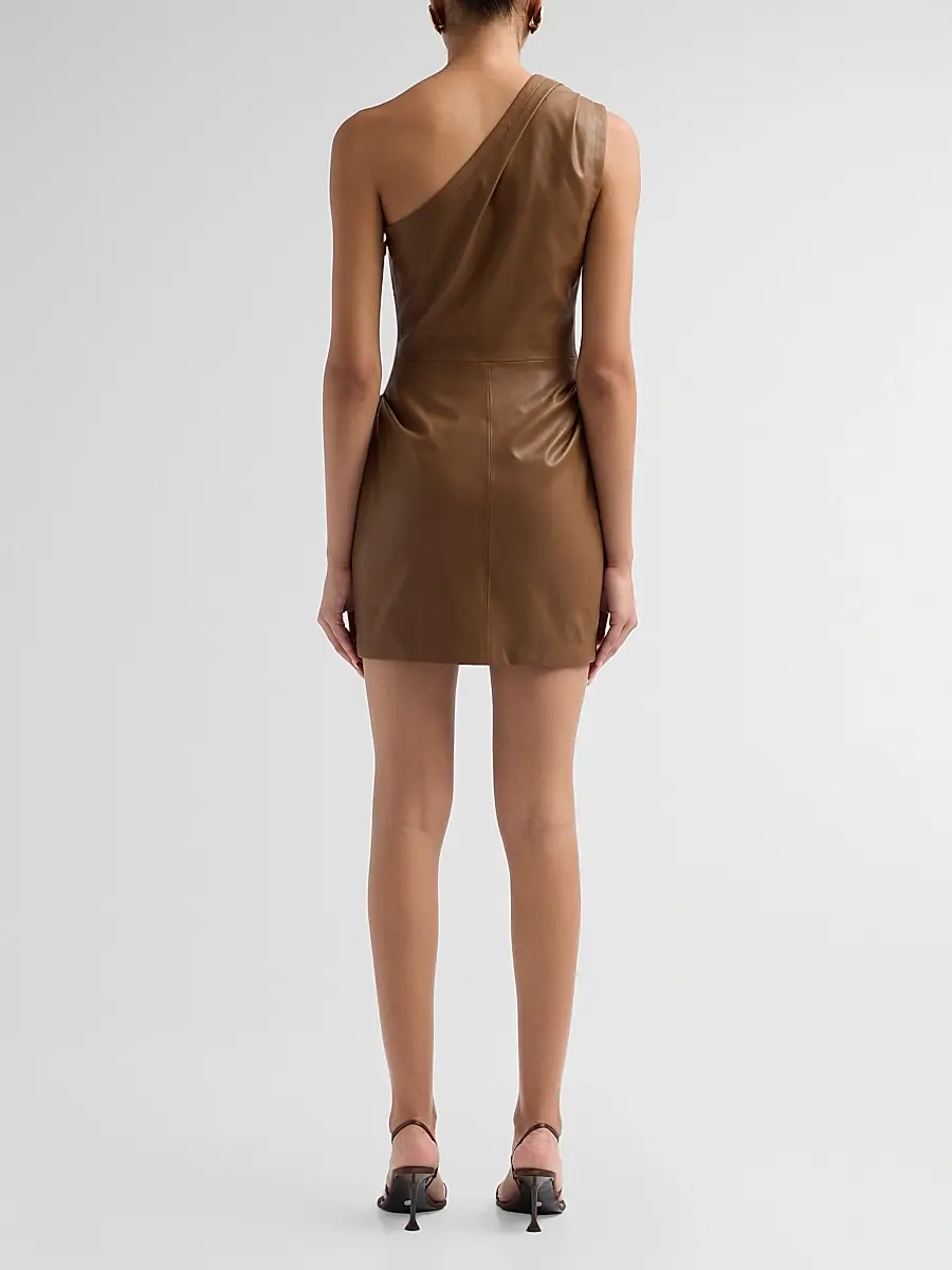 Ronny Kobo Women's Pelle Faux Leather Mini Dress | Thumbnail 3