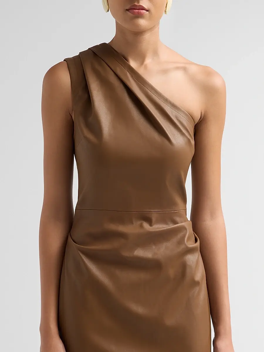 Ronny Kobo Women's Pelle Faux Leather Mini Dress | Thumbnail 5