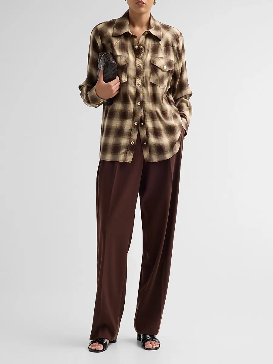 Ronny Kobo Women's Tatie Plaid Shirt | Thumbnail 2 Ronny Kobo Women's Tatie Plaid Shirt | Thumbnail 2