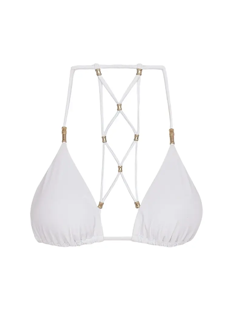ViX by Paula Hermanny Women's Lucy Triangle Bikini Top - White | Image 1 ViX by Paula Hermanny Women's Lucy Triangle Bikini Top - White | Image 1