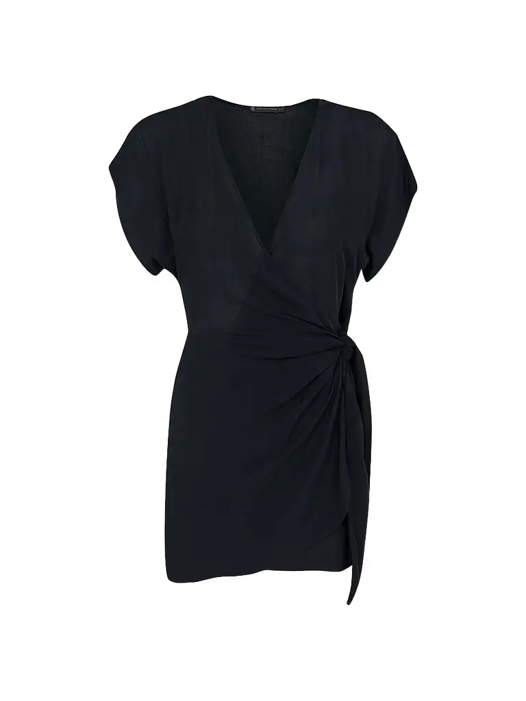 ViX by Paula Hermanny Women's Emily Wrap Cover-Up Mini Dress - Black | Image 1 ViX by Paula Hermanny Women's Emily Wrap Cover-Up Mini Dress - Black | Image 1