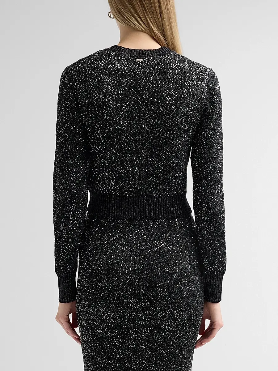 Toccin Women's Mollie Sequin Bouclé Cardigan | Thumbnail 3 Toccin Women's Mollie Sequin Bouclé Cardigan | Thumbnail 3
