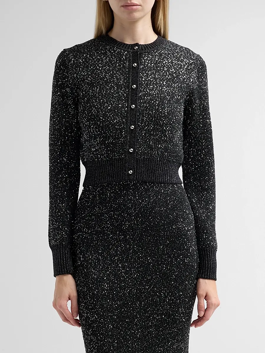 Toccin Women's Mollie Sequin Bouclé Cardigan | Thumbnail 5 Toccin Women's Mollie Sequin Bouclé Cardigan | Thumbnail 5