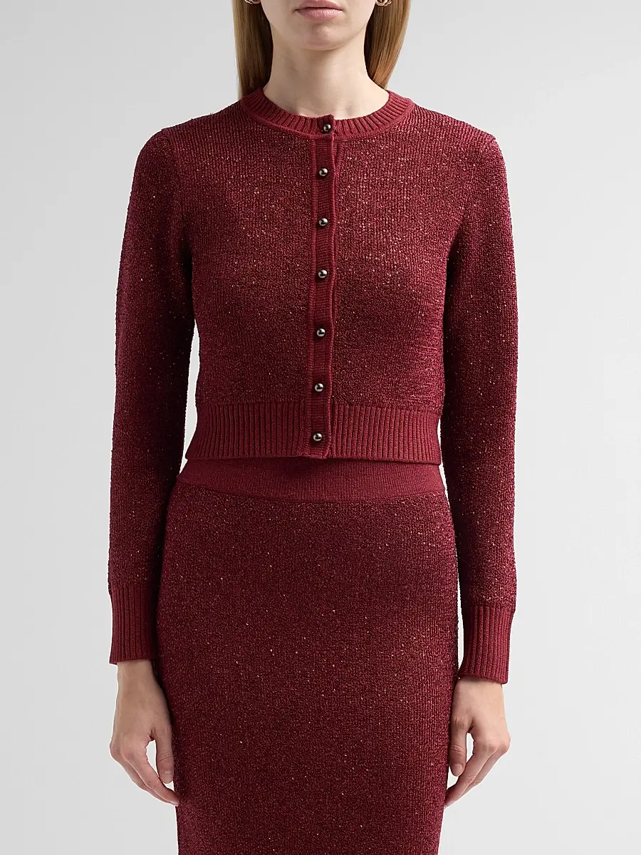 Toccin Women's Mollie Sequin Bouclé Cardigan | Thumbnail 5 Toccin Women's Mollie Sequin Bouclé Cardigan | Thumbnail 5