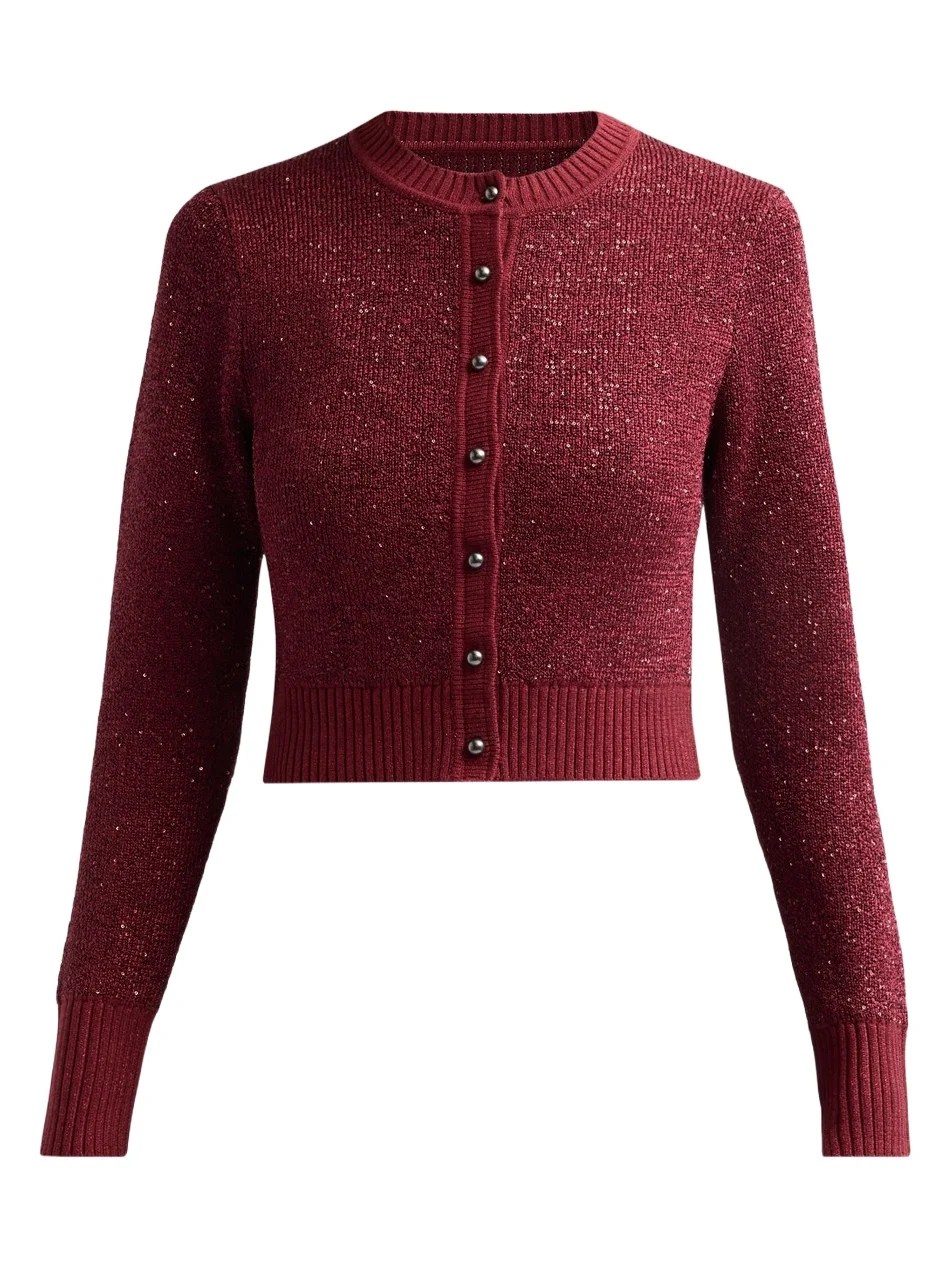 Toccin Women's Mollie Sequin Bouclé Cardigan