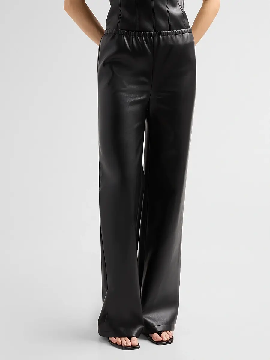 Toccin Women's Mick Faux Leather Pull On Pants | Thumbnail 4 Toccin Women's Mick Faux Leather Pull On Pants | Thumbnail 4