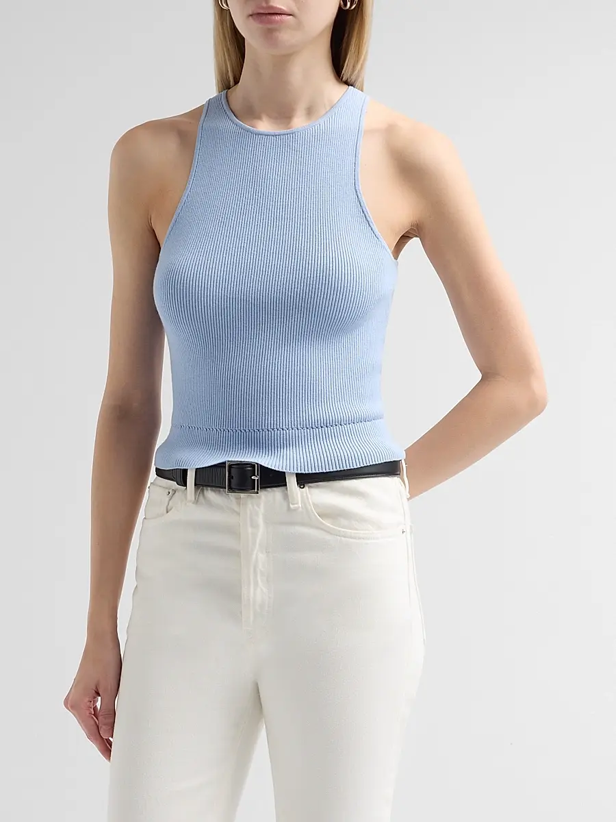 Toccin Women's Avery Rib-Knit Racerback Tank Top | Thumbnail 4 Toccin Women's Avery Rib-Knit Racerback Tank Top | Thumbnail 4