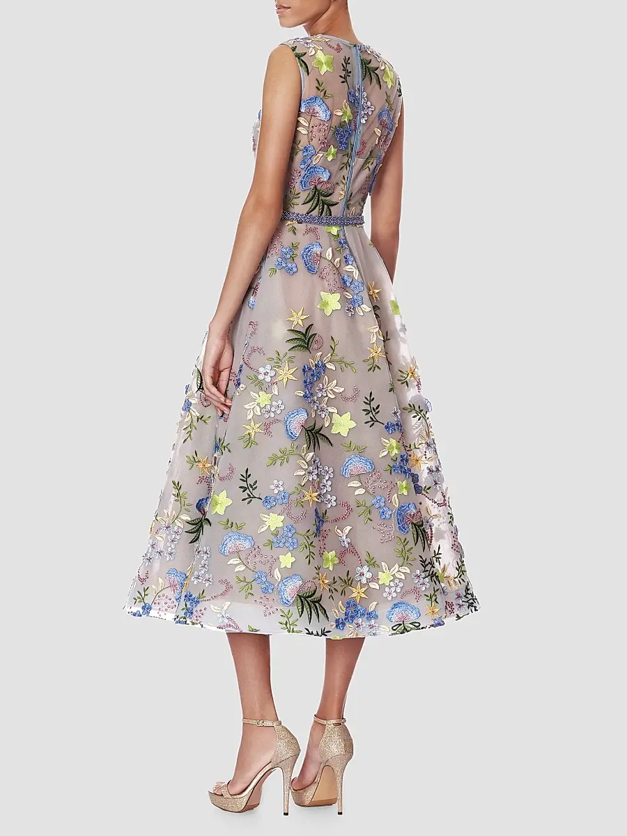 Bronx and Banco Women's Saba Blossom-Embroidered Midi Dress | Thumbnail 2 Bronx and Banco Women's Saba Blossom-Embroidered Midi Dress | Thumbnail 2