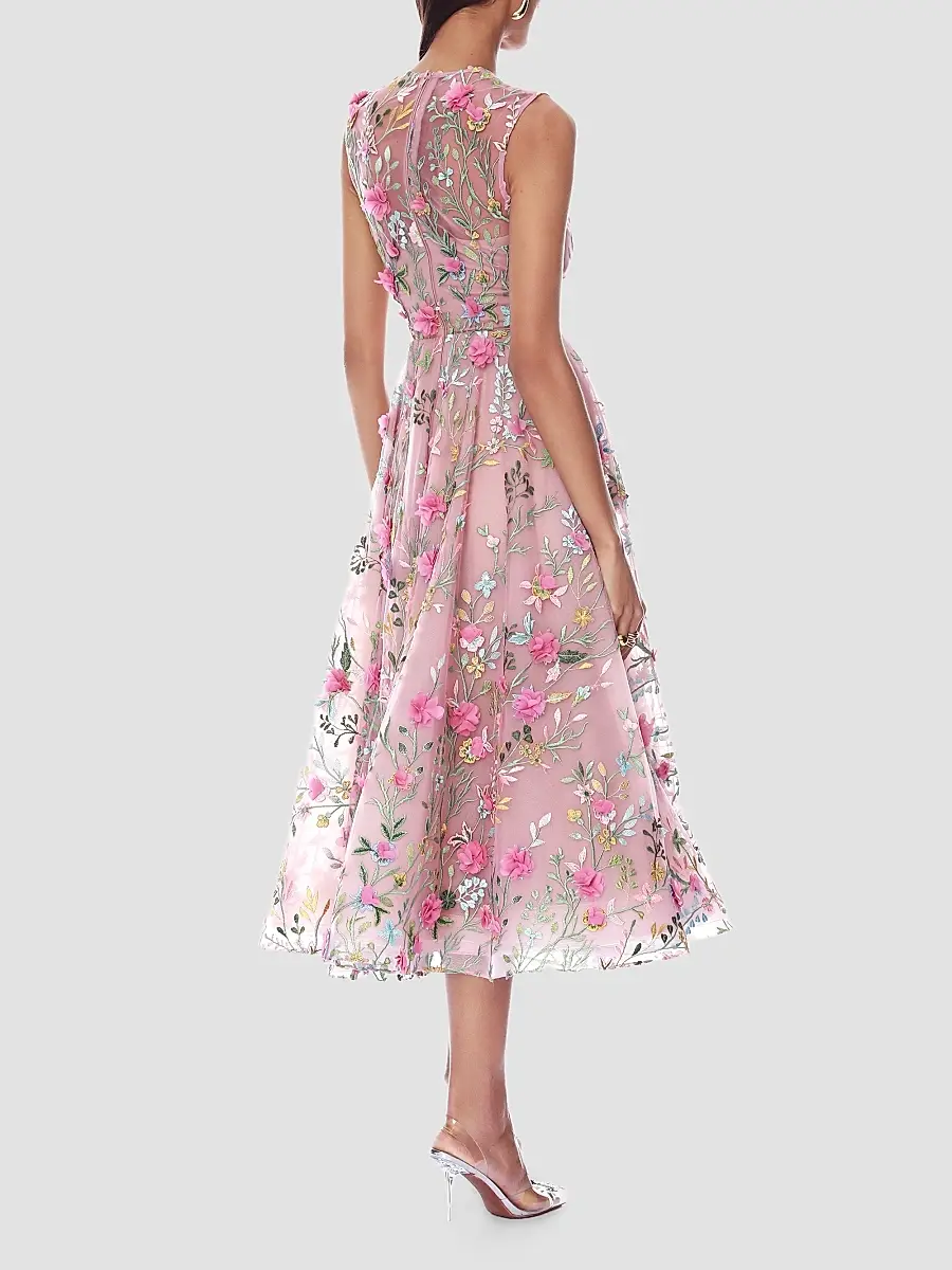 Bronx and Banco Women's Saba Blossom-Embroidered Midi Dress | Thumbnail 2 Bronx and Banco Women's Saba Blossom-Embroidered Midi Dress | Thumbnail 2