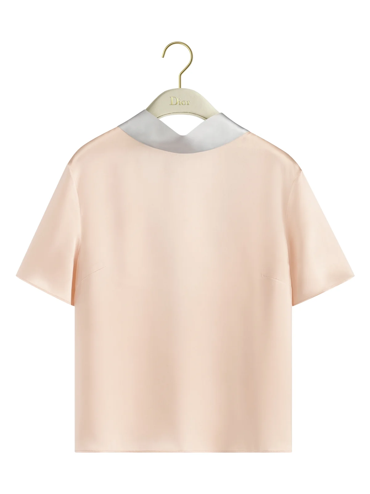 Short-Sleeved Blouse with Rear Tie Short-Sleeved Blouse with Rear Tie