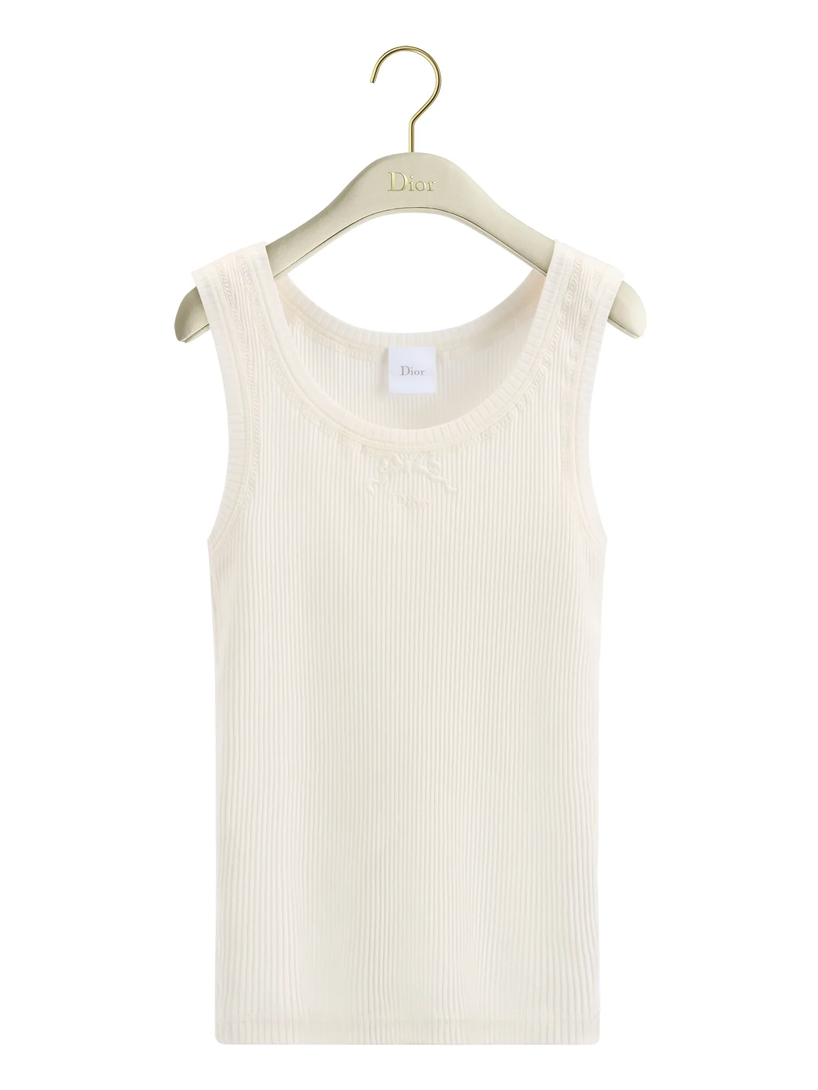 Dior Dior Médaillon Embroidered Fitted Tank Top