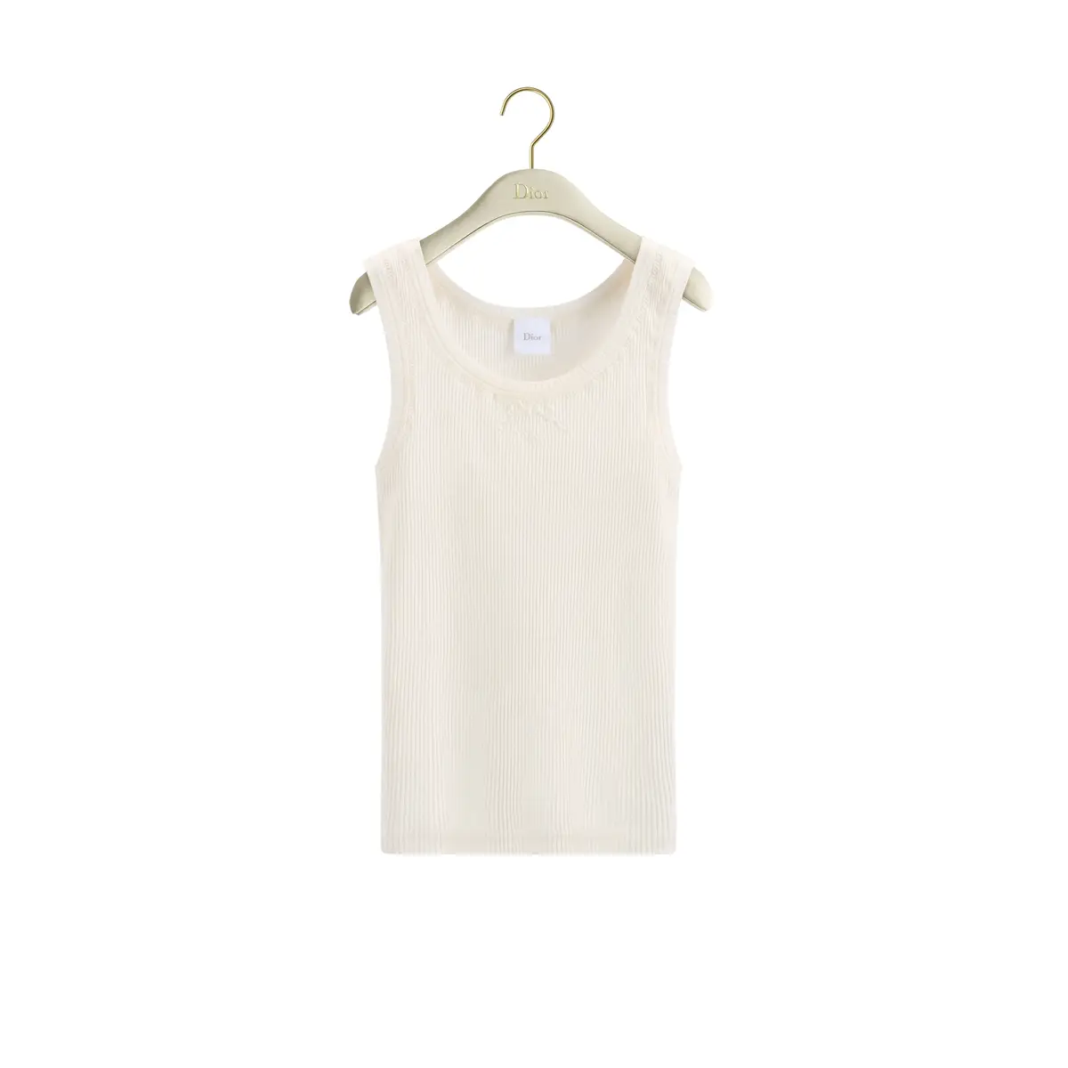 Dior Dior Médaillon Embroidered Fitted Tank Top | Image 1 Dior Dior Médaillon Embroidered Fitted Tank Top | Image 1