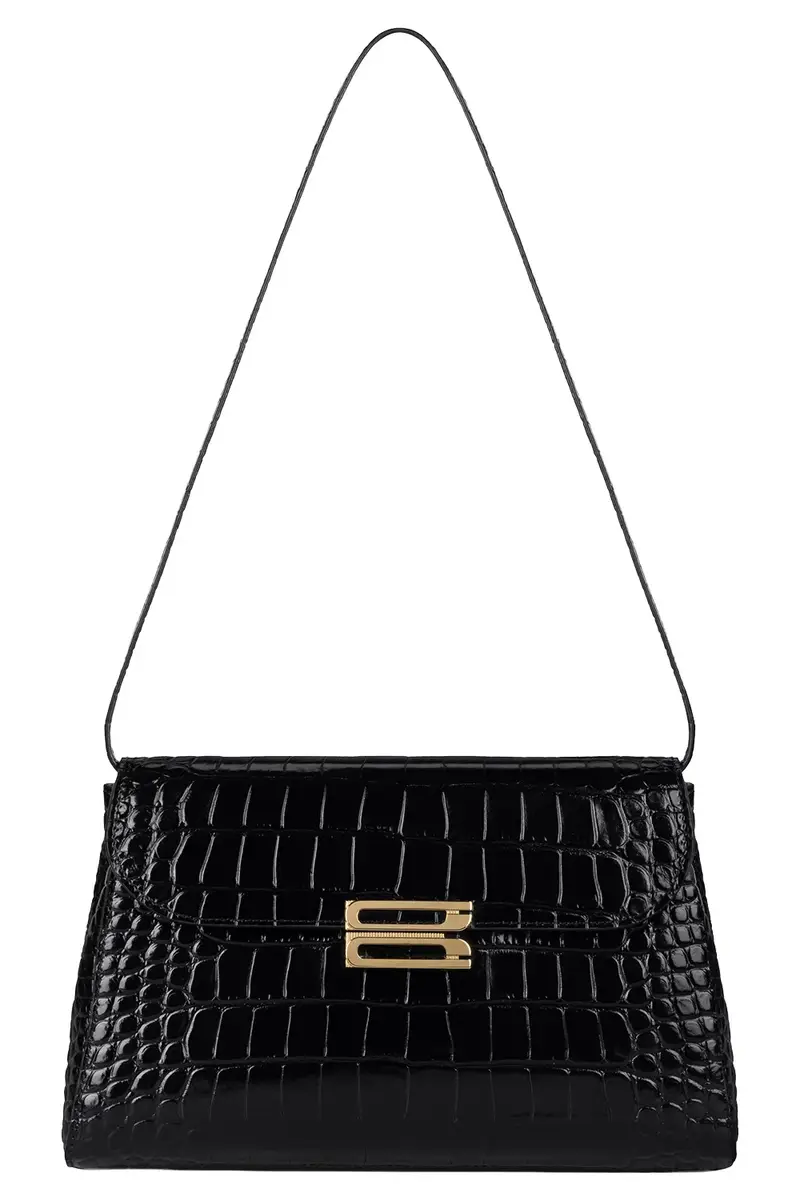 Victoria Beckham Dorian Trapeze Bag - Black | Image 1 Victoria Beckham Dorian Trapeze Bag - Black | Image 1