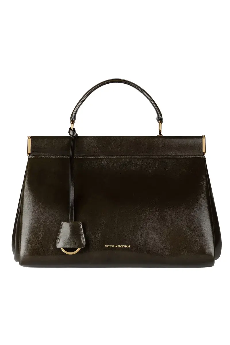 Victoria Beckham Sloane Frame Bag - Dark Olive | Image 1 Victoria Beckham Sloane Frame Bag - Dark Olive | Image 1