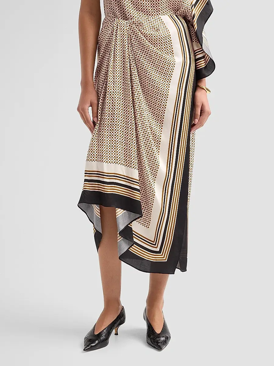 A.L.C. A. L.C. Women's Reign Border Print Draped Midi Skirt | Thumbnail 4 A.L.C. A. L.C. Women's Reign Border Print Draped Midi Skirt | Thumbnail 4