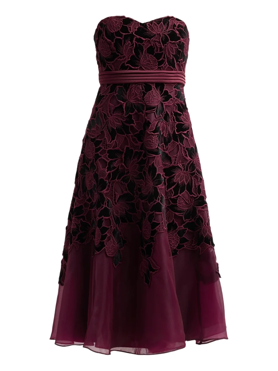 Women's Guipure Lace Velvet Cocktail Dress