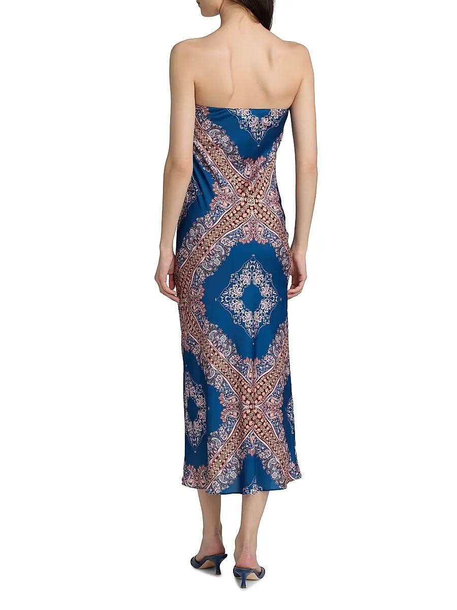 Misa Los Angeles Women's Thara Paisley Medallion Strapless Midi-Dress | Thumbnail 5 Misa Los Angeles Women's Thara Paisley Medallion Strapless Midi-Dress | Thumbnail 5