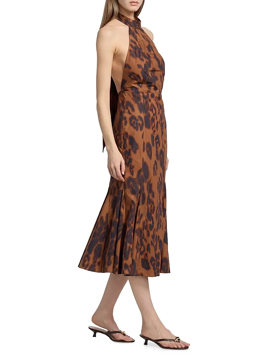 Misa Los Angeles Women's Samara Blotted Leopard-Print Mermaid Midi-Dress | Thumbnail 4 Misa Los Angeles Women's Samara Blotted Leopard-Print Mermaid Midi-Dress | Thumbnail 4