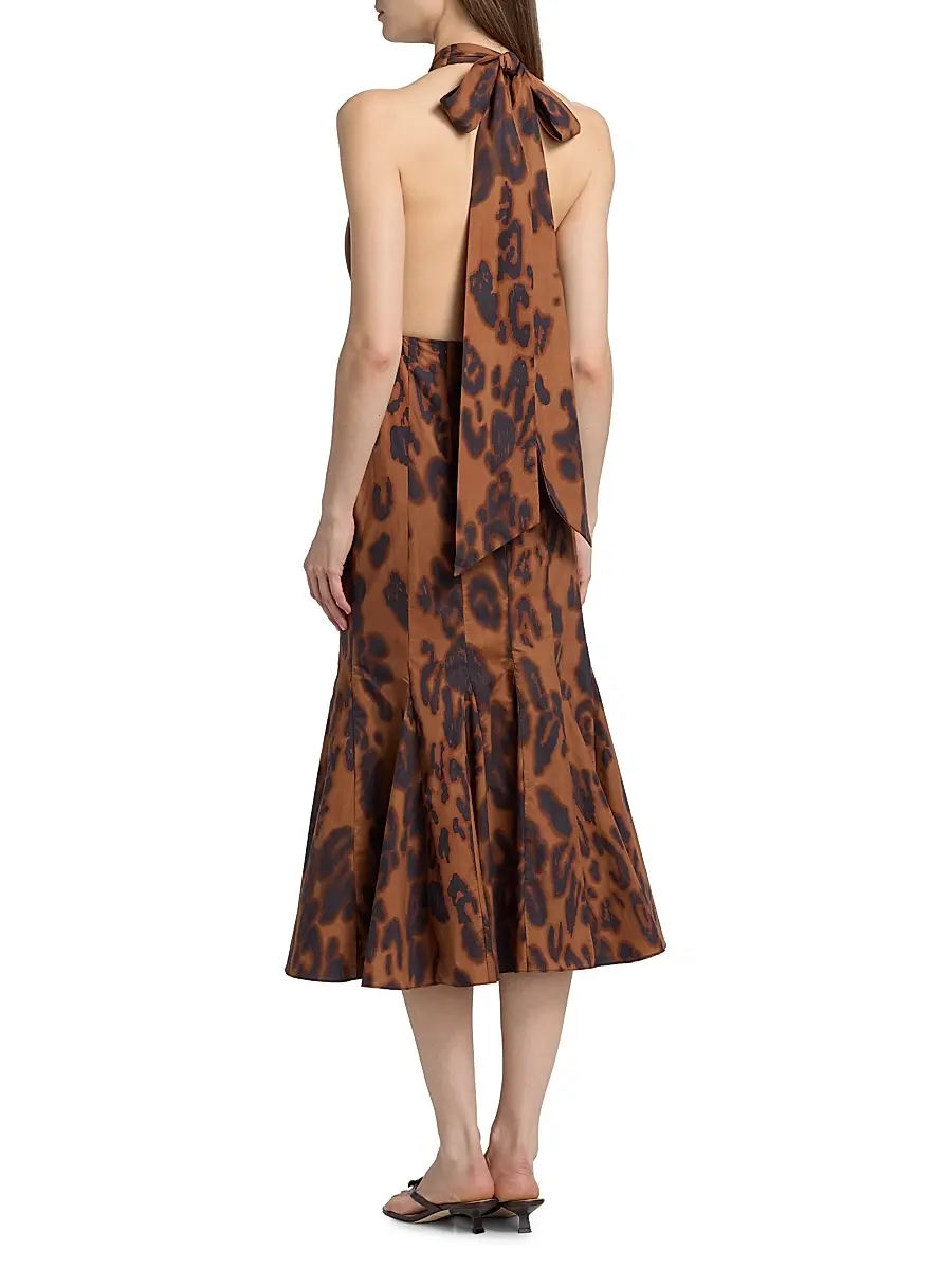 Misa Los Angeles Women's Samara Blotted Leopard-Print Mermaid Midi-Dress | Thumbnail 5 Misa Los Angeles Women's Samara Blotted Leopard-Print Mermaid Midi-Dress | Thumbnail 5