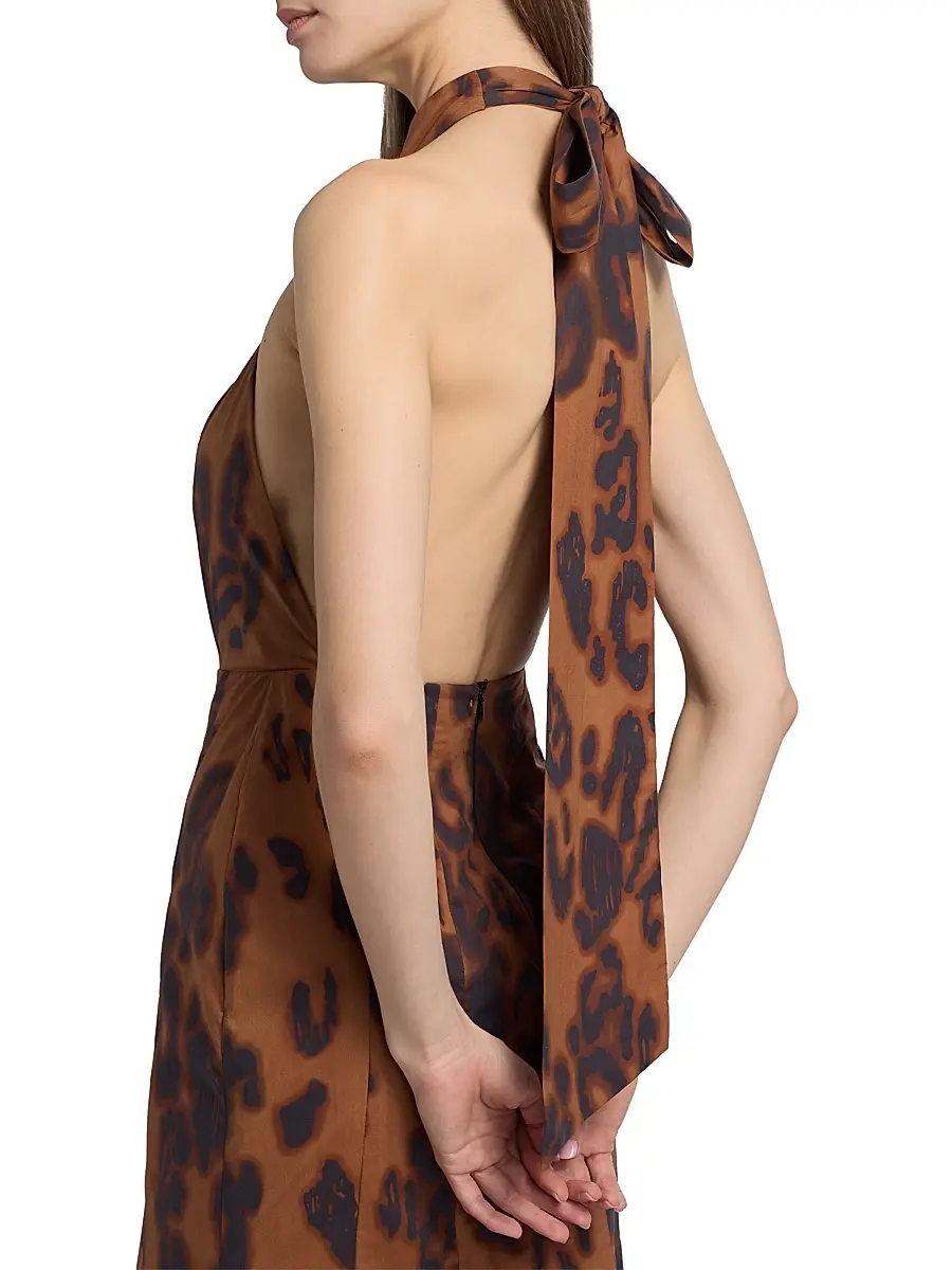 Misa Los Angeles Women's Samara Blotted Leopard-Print Mermaid Midi-Dress | Thumbnail 6 Misa Los Angeles Women's Samara Blotted Leopard-Print Mermaid Midi-Dress | Thumbnail 6