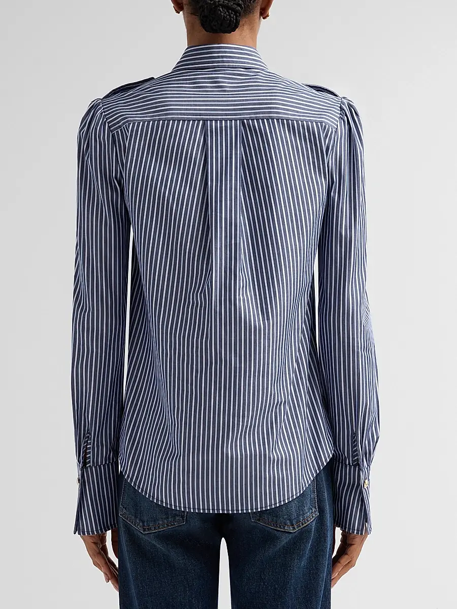 Generation Love Women's Allure Striped Poplin Button-Front Shirt | Thumbnail 3