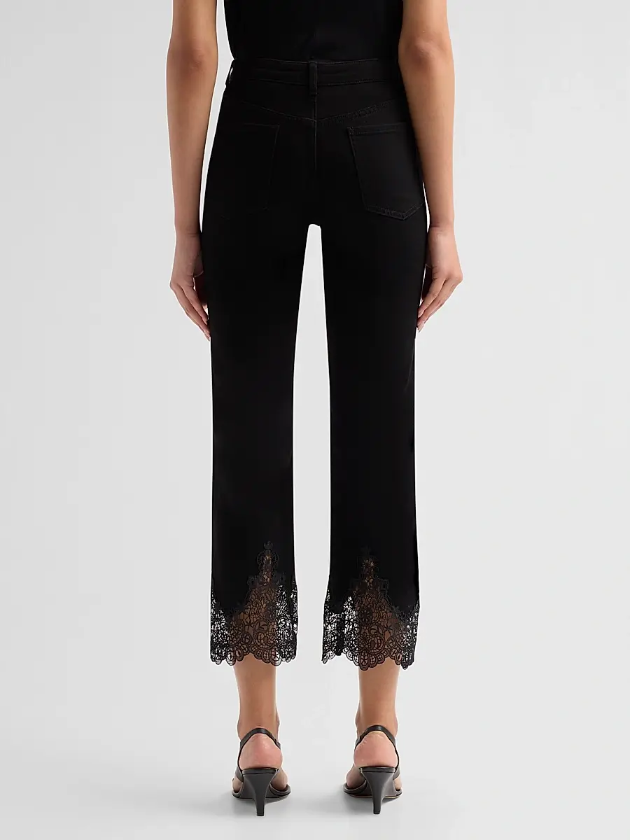 Generation Love Women's Bellatrix High-Rise Lace-Cuff Crop Jeans | Thumbnail 3