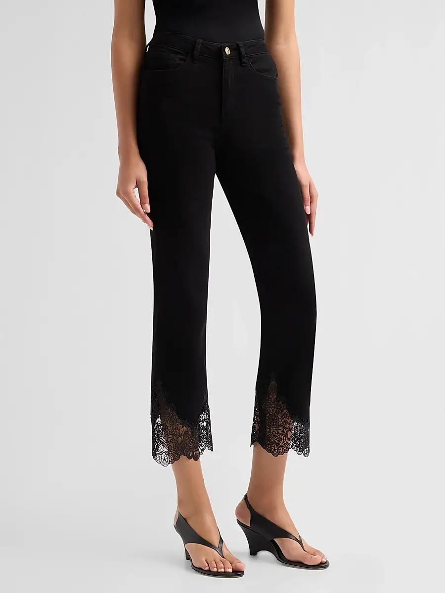 Generation Love Women's Bellatrix High-Rise Lace-Cuff Crop Jeans | Thumbnail 4