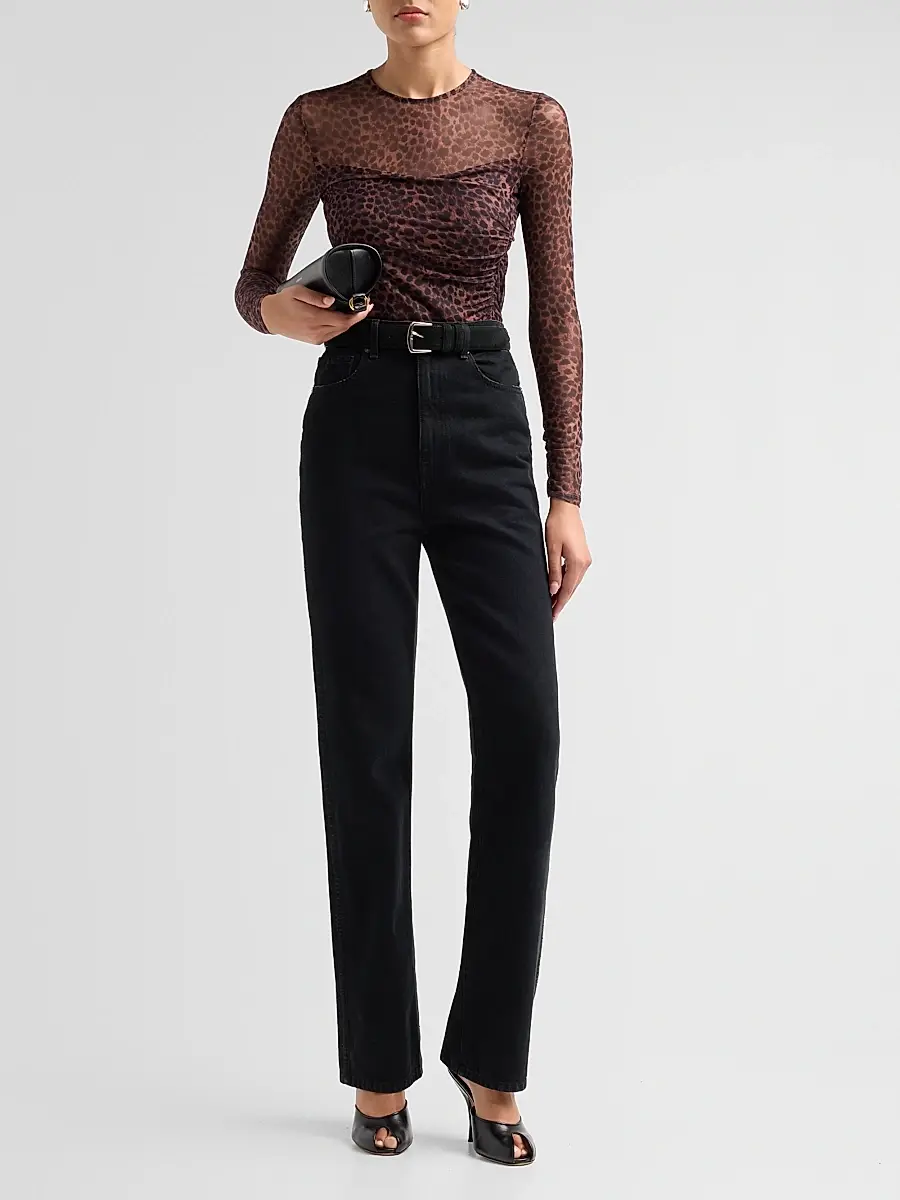 Generation Love Women's Vivi Leopard-Print Mesh Top | Thumbnail 2 Generation Love Women's Vivi Leopard-Print Mesh Top | Thumbnail 2