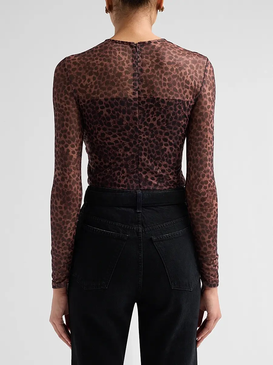 Generation Love Women's Vivi Leopard-Print Mesh Top | Thumbnail 3 Generation Love Women's Vivi Leopard-Print Mesh Top | Thumbnail 3