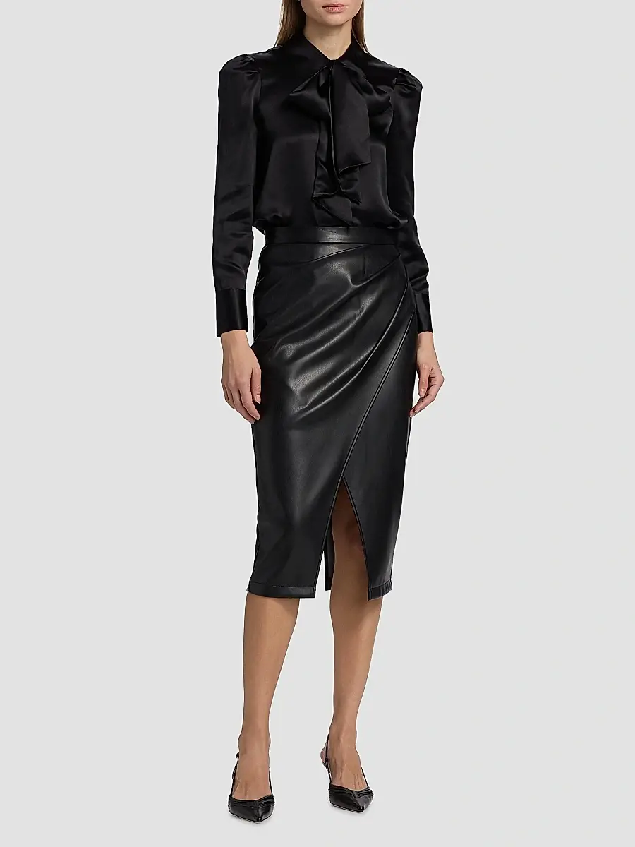 L'Agence Women's Honey Silk Tieneck Blouse | Thumbnail 2