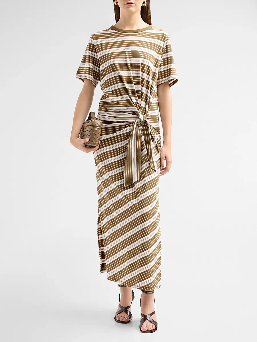 rag & bone Women's The Slub Striped T-Shirt Midi-Dress | Thumbnail 2 rag & bone Women's The Slub Striped T-Shirt Midi-Dress | Thumbnail 2
