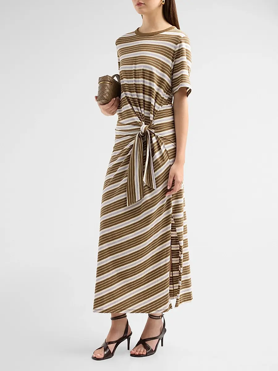 rag & bone Women's The Slub Striped T-Shirt Midi-Dress | Thumbnail 4 rag & bone Women's The Slub Striped T-Shirt Midi-Dress | Thumbnail 4