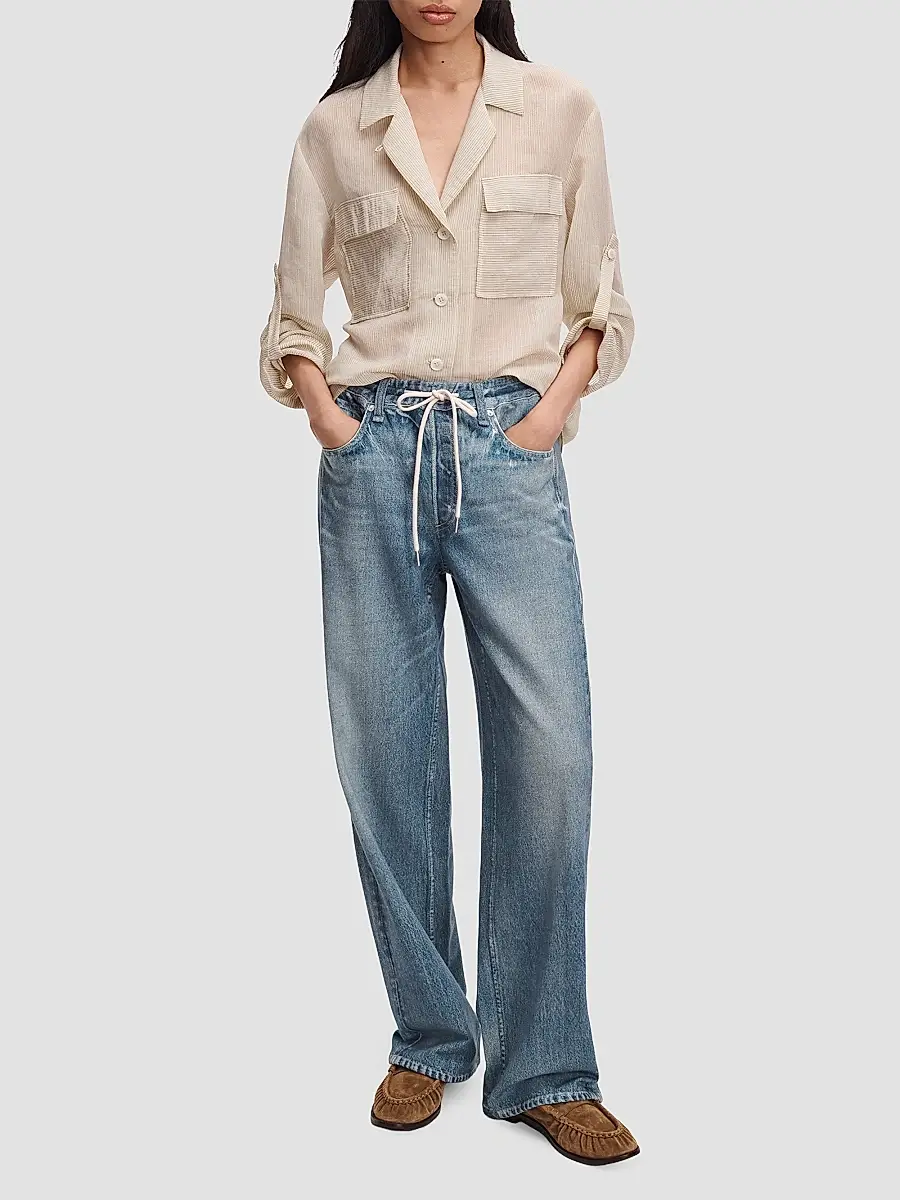 rag & bone Women's Miramar Terry Drawcord Wide-Leg Pants | Thumbnail 2 rag & bone Women's Miramar Terry Drawcord Wide-Leg Pants | Thumbnail 2