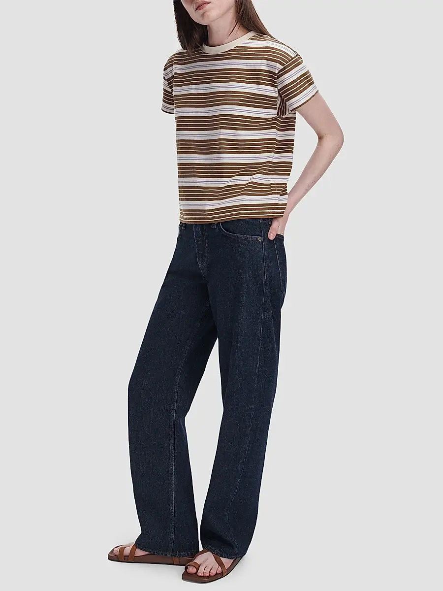 rag & bone Women's Kelly Striped Cotton Boxy T-Shirt | Thumbnail 2 rag & bone Women's Kelly Striped Cotton Boxy T-Shirt | Thumbnail 2