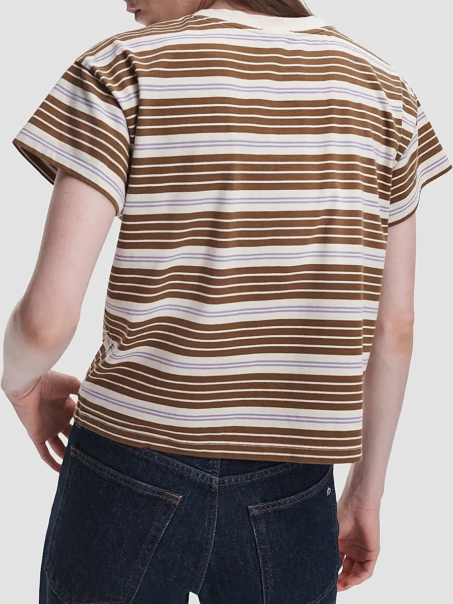 rag & bone Women's Kelly Striped Cotton Boxy T-Shirt | Thumbnail 3 rag & bone Women's Kelly Striped Cotton Boxy T-Shirt | Thumbnail 3