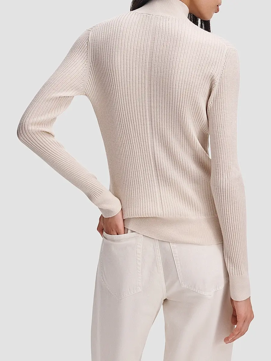 rag & bone Women's Lucy Rib-Knit Wool Henley | Thumbnail 3 rag & bone Women's Lucy Rib-Knit Wool Henley | Thumbnail 3