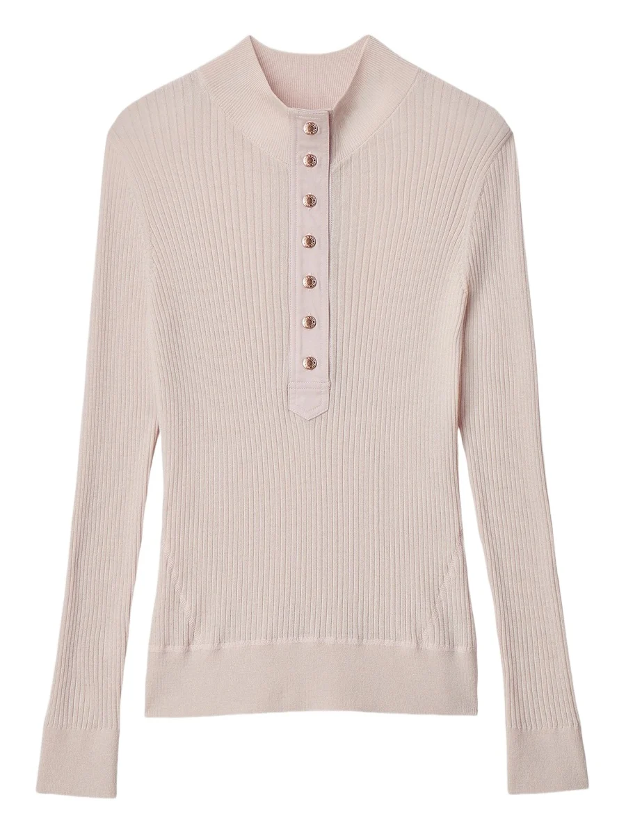 Women's Lucy Rib-Knit Wool Henley