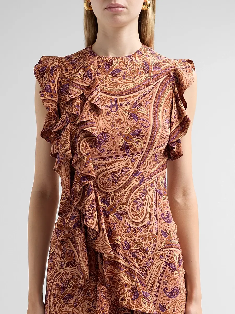 Ulla Johnson Women's Ameline Ruffled Paisley Silk Midi Dress | Thumbnail 5 Ulla Johnson Women's Ameline Ruffled Paisley Silk Midi Dress | Thumbnail 5