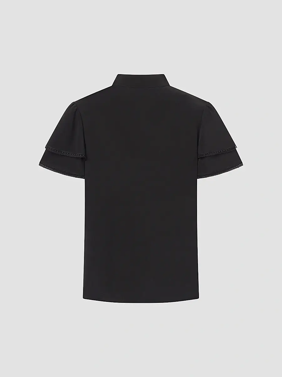 Frame Women's Arcadia Silk Short-Sleeve Top | Thumbnail 6 Frame Women's Arcadia Silk Short-Sleeve Top | Thumbnail 6