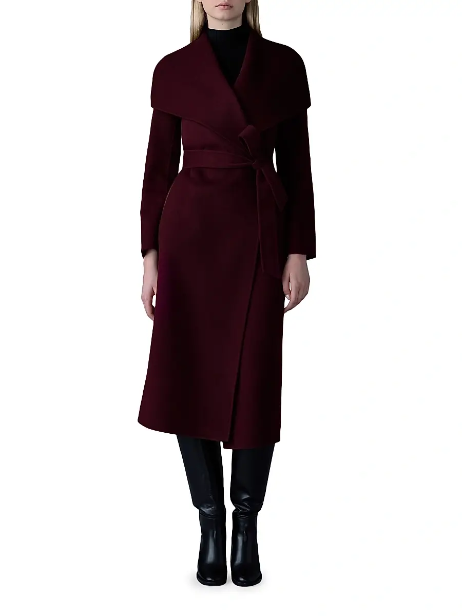 Mackage Women's Belted Light Wool Coat | Thumbnail 2 Mackage Women's Belted Light Wool Coat | Thumbnail 2