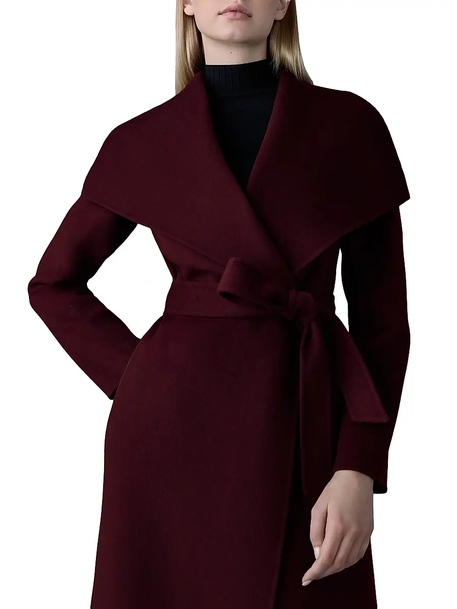 Mackage Women's Belted Light Wool Coat | Thumbnail 5 Mackage Women's Belted Light Wool Coat | Thumbnail 5
