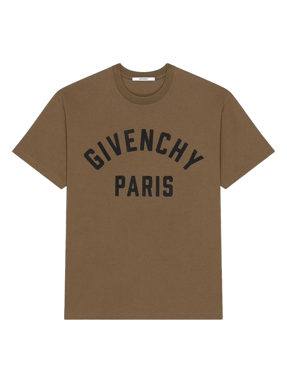 Men's Paris T-Shirt in Cotton - Army Beige Men's Paris T-Shirt in Cotton - Army Beige