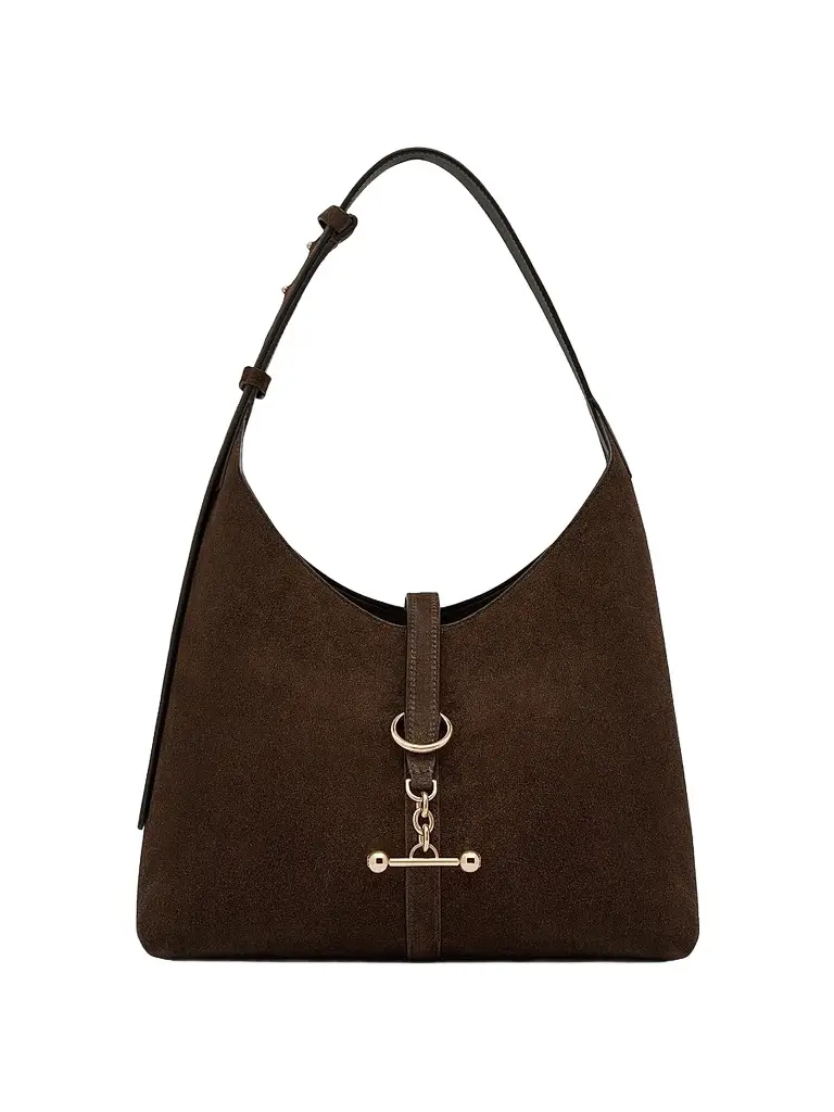 Strathberry Women's Kite Suede Hobo Bag - Chocolate | Image 1 Strathberry Women's Kite Suede Hobo Bag - Chocolate | Image 1