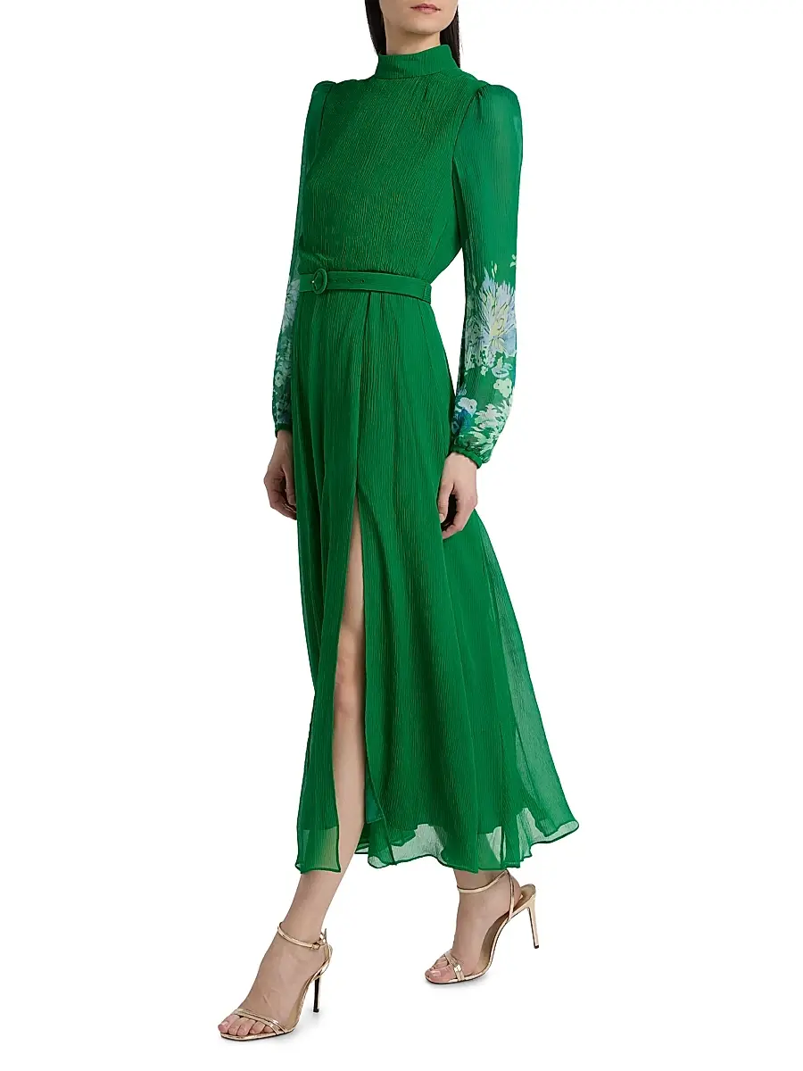 Saloni Women's Jacqui Belted Midi-Dress | Thumbnail 4