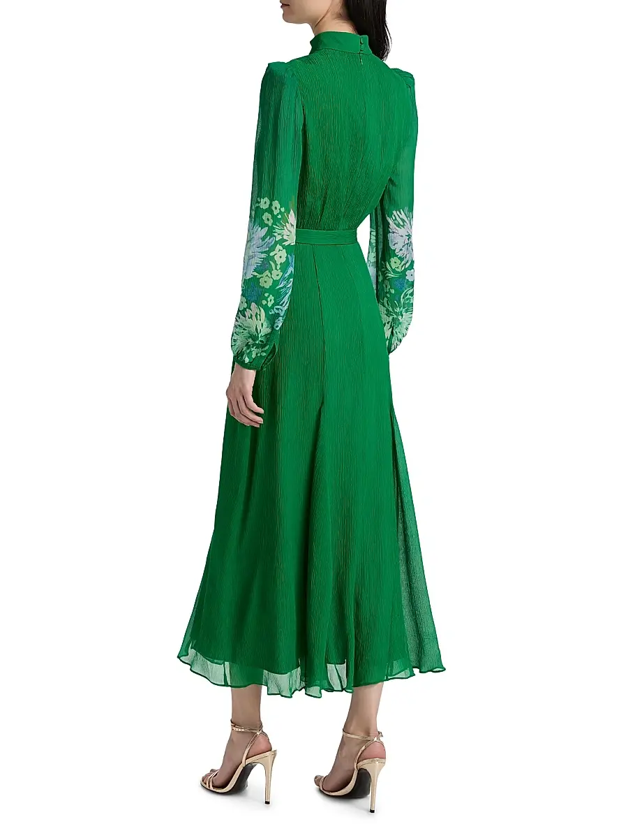 Saloni Women's Jacqui Belted Midi-Dress | Thumbnail 5